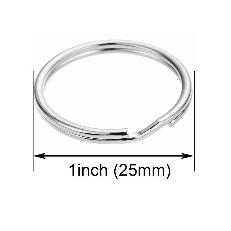 SAMLOO 5 Set Key Chain Key Rings Metal Swivel Clasps Snap-On Keychain Ring Hook Spring Clip Snap Hook Lobster Clasp for Keys, Lanyards Jewelry Findings, Round Edged - Image 3